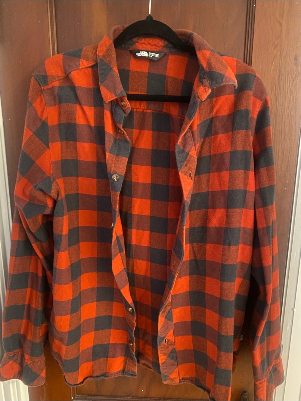 The North Face Men's Red and Black Buffalo Plaid Shirt Jacket